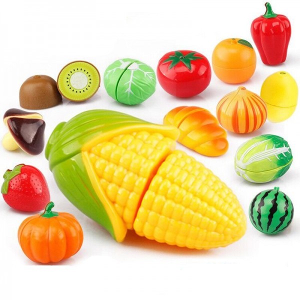 ‍Frutas y Verduras de Juguete con Iman Partidos a Mitades