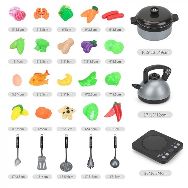 24Pcs Juego De Ollas Sartenes Set Caldero Utencilios De Cocina