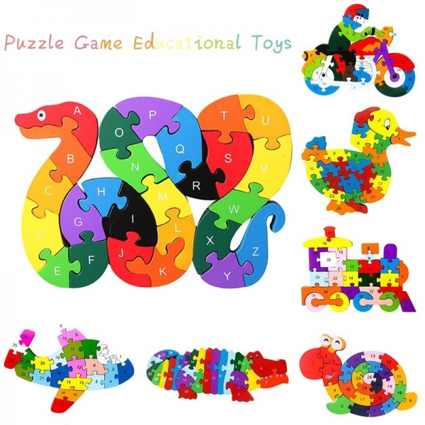 Puzzle de animales online de madera