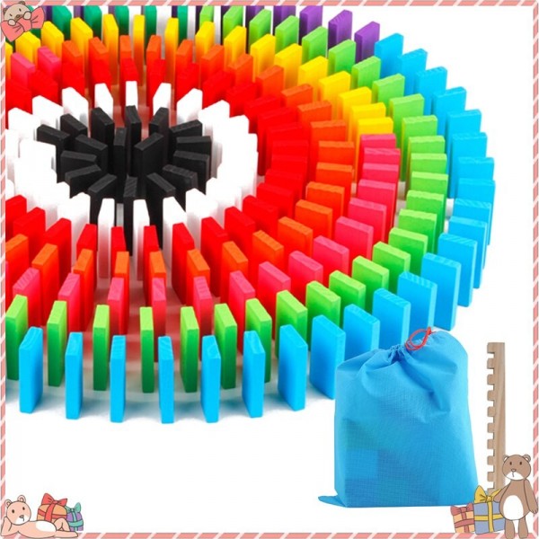 Juego De Dominó Tren Automático | 100 Bloques Con Luces Y Sonido | Educativo Para Niños 3-12 Años | Cian