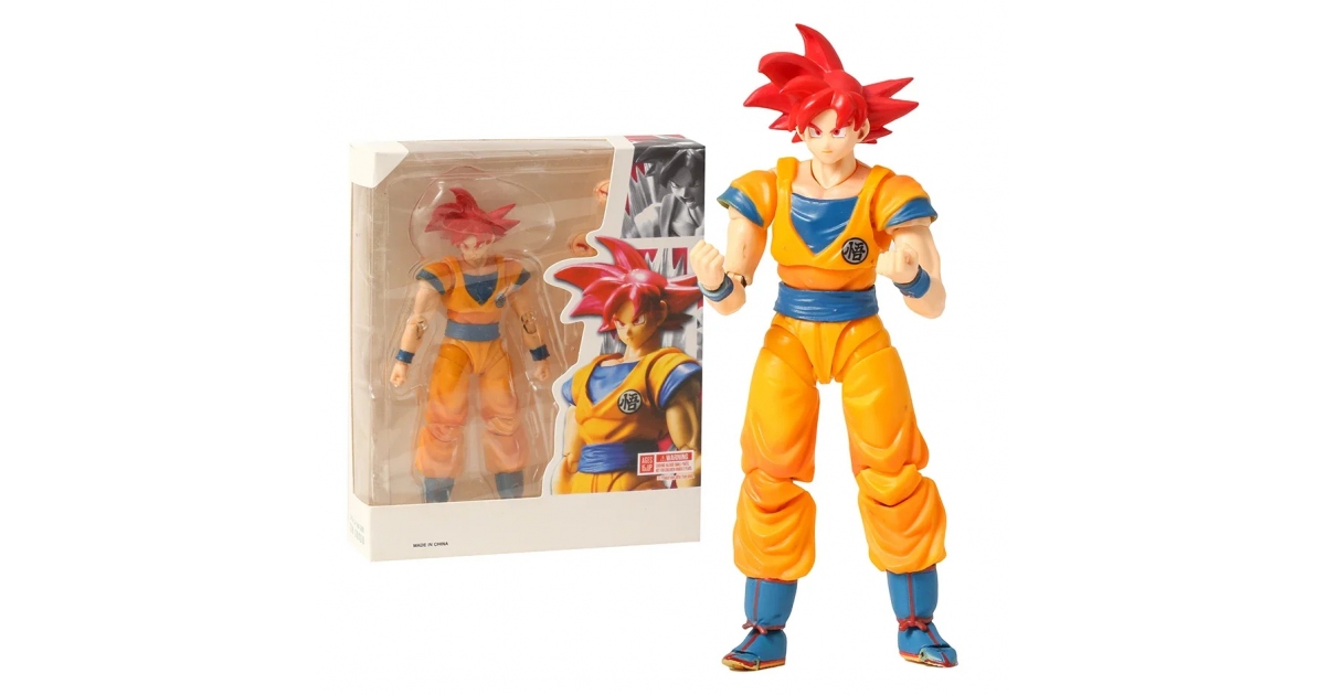 Goku Articulado Fase Dios Rojo Dragon Ball